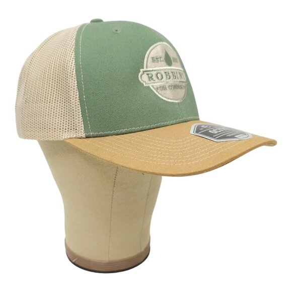 Robbins Oil Company Embroidered Logo Mesh Snapback Cap Trucker Style Baseball - Picture 3 of 13